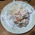 居酒屋　扇や - ハムエッグ付属のポテサラ