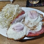 居酒屋　扇や - ハムエッグ　400円