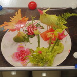 中華料理 ふじ苑 - 緑色とオレンジ色の鳥の画像