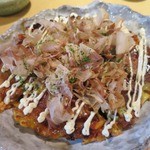 鉄板居酒屋OHANA - イカ豚玉