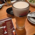 Asian Dining＆嚴選肉Bar AZITO 大宮店 - まずは生ビールでカンパ〜イ!!