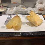 天ぷらとワイン 大塩 - 揚げたて②