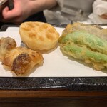 天ぷらとワイン 大塩 - 揚げたて①