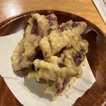 あだん亭 - 紅いもの天ぷら