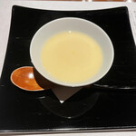 茅乃舎 - 茶碗蒸し（具なし）出汁を味わいます。