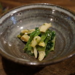 お通し（筍の木の芽和え）