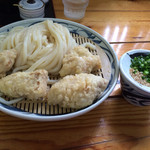 手打うどん 麦蔵 - かしわざるうどん(620円)