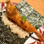鮨トキドキ串 海老虎 - 海老の揚げ巻き