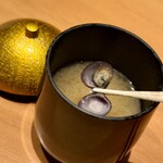 鮨トキドキ串 海老虎 - しじみの味噌汁