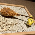 鮨トキドキ串 海老虎 - 紫芋のコロッケ