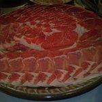 しゃぶせん 銀座コア地下２階店 - サービス定食Ａ(牛ロース140g+豚ロース70g)