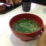 はま寿司 - アオサ海苔の味噌汁