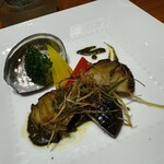 天童ホテル - あわびのステーキ　どの料理も盛り付けが素晴らしい。