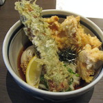 うどん番長 - とり天ぶっかけ＋ちくわ天
