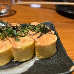 個室 串天 鮮魚 二十四区 - 卵焼きに明太子、海苔、ネギ