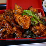 おが和 - 焼鳥重 肉増しライス大盛り