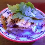 セロリとパクチー - うまうまレー油のよだれ鶏