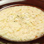 Risotto with scallops and parmesan cheese