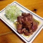 川栄 - 白レバのレバテキごま油 ¥550（2014.5月）