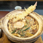 木曽駒 - 料理写真:味噌煮込みランチ+海老天　しまった全体写真忘れたｗ