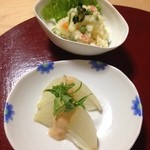 あす香 - 新タマネギの蒸し炊き
ポテトサラダ