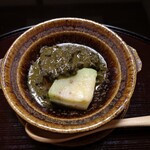 よし町 - 【強肴】☆鮑天然茸餡掛け。ソースは鮑のワタとたっぷり茸