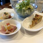 アチェーロ - 本日の前菜3種とサラダの盛り合わせ
