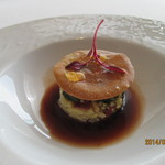 CROWN - ブルゴーニュ産エスカルゴのソテー ラングドオワゾーのリゾット 
      
      パルメザン風味 ソースブルギニオン
      