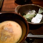 焼肉×もつ鍋 二子玉川 蔵月 - 溶き玉子で