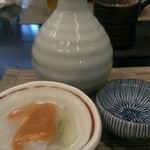 鰻 若菜館 - 日本酒を常温で　こんにゃくの酢味噌和え