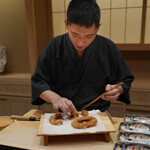 鮨 陸 - 大将とフカヒレ