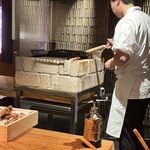 鶏匠 催 - 出汁巻き作りのスタンバイ