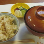 いずも亭 - 筍ごはん×香の物×お吸い物