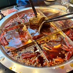 火鍋江湖 - 重庆麻辣火锅九宮格　センマイが美味！