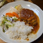 キッチン ブルー グローブ - ワンプレートにして