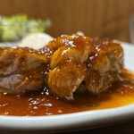 キッチン ブルー グローブ - 横から、大降りなポシェ