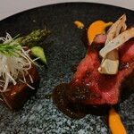 VANKA - 炭火焼きA5佐賀牛のイチボとほほ肉の味噌煮込み（絶品④）