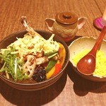 薬膳スープカレー・シャナイア - これですよこれ。スープカレーは個人の好みが大きいことは承知の上で言わせてください、道産子の私が大納得のスープカレーにめぐり会えました。満足！