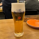 鉄板ダイニングバル MINATO - サントリープレミアムモルツ、550円