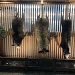 ももんじや - 入り口横に飾られています。