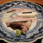 岩さき - <2014/05夜>向付：鯛、甘鯛、とり貝