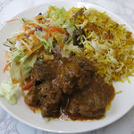 ザイカ・カレーハウス - 土日祝限定 1080円ランチバイキング 盛付例（拡大図）