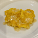 Nonna Nietta - カボチャと自家製ブルーチーズのオレッキエッテ　ほんのり甘いリースリングと。