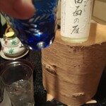 いも膳 - 田面の雁（たのものかり）いも膳さんの限定酒、白樺の木の器が素敵だぁ～❗川越の水と米で作った限定酒〜フルーティ〜で旨い❗❤