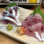魚のうまい店 ひろちゃん - 〆サバとアジ刺し