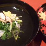 食堂こなん - 椀物 木耳の真杖と松茸のお吸い物