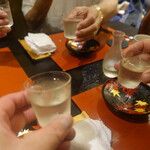 食堂こなん - 冷酒で二度目の乾杯♪