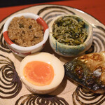 食堂こなん - お食事セットに付くご飯のお供4品