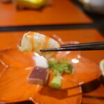 食堂こなん - 美味しそうな車海老をパシャ