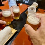 食堂こなん - 先ずは乾杯〜